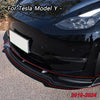 3 Pcs Body Kit Front Spoiler with Lip Bumper for Tesla Model Y 2019-2024