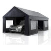 Heavy Duty 12' x 20' Portable Garage Carport, Canopy with Side-Opening Door & Roll-Up Windows