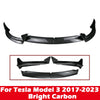 Front Bumper Front Lip Shovel Kit Compatible for Tesla Model 3 2017-2023 Model Y 2017-2024 Body Spoiler Splitter kit