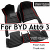 Custom Car Floor Mats for BYD Atto 3 2022 Year Eco-friendly Leather Car Accessories Interior Details