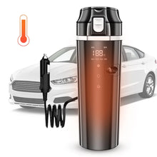Load image into Gallery viewer, Smart Car Heating Mug with Digital LCD Display 500ML Stainless Steel Black-4