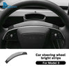 ABS Carbon Fiber Steering Wheel Frame Cover For Tesla Model 3 Highland 2024 Trim New Model3 Car Interior Accessories