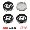 4PCS 60MM 65MM Wheel Centre Rim Caps Emblem For Hyundai I10 I20 I30 I40 IX20 IX35 Tucson Solaris Accent Auto Accessories