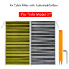 2 Pack Car Air Filter Air Conditioner Cabin Filter with Activated Carbon Replacement for Tesla Model 3 Model Y 3rd Model3