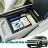 For 2024 Hyundai Santa Fe Center Console Tray Storage Organizer Armrest Secondary Box Storage Car Tray Coin Interior Accessories