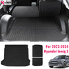 For 2022-2024 Hyundai Ioniq 5 Cargo Liner All Weather Trunk Mat & Second Row Seats Back Cover Mat XPE Cargo Mat For Ioniq 5