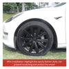 4PCS Design For TESLA Model 3 2017-2023 18 Inch Blade Wheel Cover Hubcaps Only For Model 3 Can't Be Used On Model 3 Highland