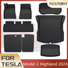 Para Tesla Modelo 3 2024 Mats de piso de tierras altas Liner de carga impermeable Anti-Slip Trunk Mat TPE Modelo 3 2024 Accesorios de Highlands