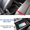 Center Console Organizer Tray For Hyundai Ioniq 5 2022 2023 Armrest Secondary Storage Box Divider Car Interior Accessories