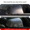 2PCS Carbon Fiber Car Paste Side Door Mirror Cover For Tesla Model 3 Model Y Auto Exterior Accessories ABS Sides Rearview Cover