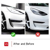 1Pair Car Fog Lamp Trim Cover For Tesla Model 3 Model Y 2017-2023 Front Bumper Fog Lamp Wind Knife Spoiler Fog Light Eyebrow