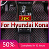 Piso de alfombras de automóviles para Hyundai Kona Electric Os 2018 2019 2020 2021 2022 Alfombras protectoras anti dirt Mats de cuero Accesorios de automóvil