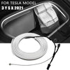 Car Front Trunk Frunk LED Modified Surround Light Strip For Tesla Model 3 Model Y Model S Model X 2021-2023 Waterproof Flexible Silicone LED Strip