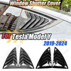 Car Rear Window Side Vent Shutter Louver Cover for Tesla Model Y 2019 - 2024