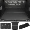 For Tesla Model Y Model 3 Highland 2017-2024 Trunk Mat Rear Seat Back Protector Pad Backrest All Weather Liner Pet Anti-kick Pad