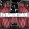 Esteras de piso TPE para Hyundai Ioniq 5 2023 2024 Consola inmóvil para todo el clima Anti-Slip Floor Fors para Ioniq 5 Matter