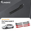 Real Soft Carbon Fiber Sticker For Tesla Model 3 Highland 2024 4PCS Car Door Handle Interior Trim Cover Accessories