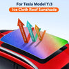 Ice Cloth Buckle Sun Shades Glass Roof Sunshade Front Rear Sunroof Skylight For Tesla Model Y 2017-2024 for Model 3 2024