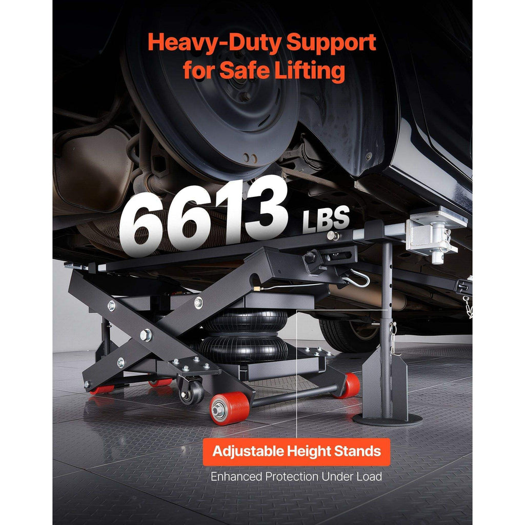 Portable Air Car Lift 6613 Lbs/3 Ton Capacity 21.7 Inch Max Height Adjustable Airbag Support Stand 21.7 Inch Max Car Lifts
