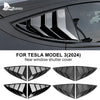 For Tesla Model 3 2017-2023 2024 Highland ABS Rear Car Window Shutter Cover Louver Side Vent Trim Triangle Modified Accessories