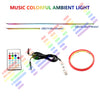 2in1 Dinámico NEON CAR ILUMINACIÓN AMBISTA Dreamcolor LED ACRYLIC Interior Strip Light RGB para Tesla Modelo 3/Y/S/X Lámpara decorativa