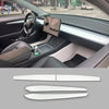 Dashboard Trim Strip for Tesla Model 3 Y Center Console Panel Sticker Cover Carbon Fiber ABS Modely Car Accessories 2017-2023