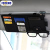 Car Glasses Storage PU Leather Multi-Function Sun Visor Point Organizer Storage Pocket  Auto Sunglasses Holder Cards Organizer