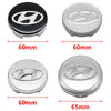 4PCS 60MM 65MM Wheel Centre Rim Caps Emblem For Hyundai I10 I20 I30 I40 IX20 IX35 Tucson Solaris Accent Auto Accessories