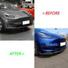 3 Pcs Body Kit Front Spoiler with Lip Bumper for Tesla Model Y 2019-2024