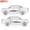 2 Pcs Door Side Stripes Skirt Sticker Mountain Off Road Carbon Fiber Vinyl Decal For BYD Shark Pick Up 2024 2025 Accessories