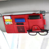 Car Glasses Storage PU Leather Multi-Function Sun Visor Point Organizer Storage Pocket  Auto Sunglasses Holder Cards Organizer