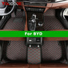 YOGOOGE Custom Car Floor Mats For BYD Atto 3 Dolphin Seal F0 F3 F6 E6 G3 G6 S6 Song Qin Auto Carpets Foot Coche Accessorie