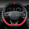 For Hyundai ioniq 5 2016 2017 2018 2019 2020 2021 2022 Car Steering Wheel Cover D Shape PU Leather Auto Accessories interior