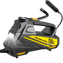 Load image into Gallery viewer, Corded Portable Car Air Pump 12V 150PSI Electric Tire Inflator with LED Yellow-0