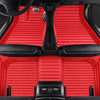 Custom Stripe Nappa Leather 5D Car Floor Mats for Peugeot 5008 2017-2023 Hyundai Kona ENCINO I30 Interior Accessories Carpet