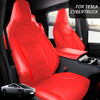 Full Set Nappa Leather Seat Covers For Tesla  Cybertruck 2024  5 Seat Waterproof Scratch Proof  Black White Seat Cover