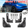 Mudflaps Mud Flaps Splash Guards Mudguards Front Rear Fender Protector for Tesla Model Y 2021 2022 2023 Model 3 Model3 2016-2023