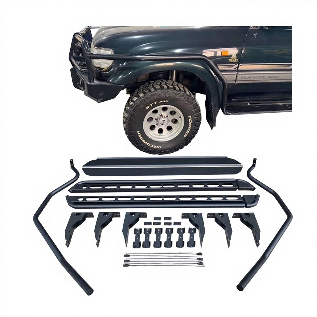 Side Steps Pedal Type Roll Steel for Land Cruiser 75/79 LC79 Pickup 4x4 100% Fitment