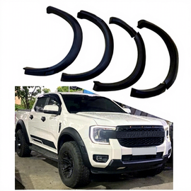 Slim ABS Matte Black Fender Flares for Ranger PX4 2022-2024 No-Drill Installation OEM Raptor Style Wheel Arch Trim