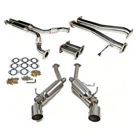 GAO-004 Stainless Steel Dual CatBack Exhaust System for 350Z Z33 G35 Coupe
