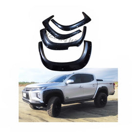 Triton L200 2019 2020 ABS Offroad Accessories Pocket Style Wheel Arch Fender Flares 6PCS No Drilling 304 Stainless Steel