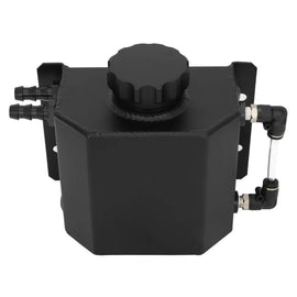 Universal Silver/Black 1L Aluminum Radiator Coolant Overflow Expansion Water Tank Universal for Car Engine