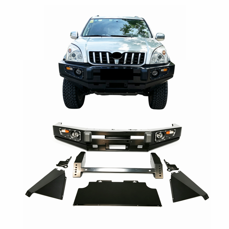 Without Loops Front Bumper for Prado 120 Series LC120 FJ120 4x4 Off Road Accessories Winch Bull Bar