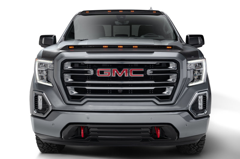 AVS Aeroskin Hood Shield - Black Low Profile with LED Lights for 2019-2022 GMC Sierra 1500