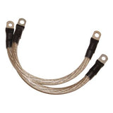 NAMZ Battery Cables 19in. Clear (1/4in. & 5/16in. Lugs) - Pair