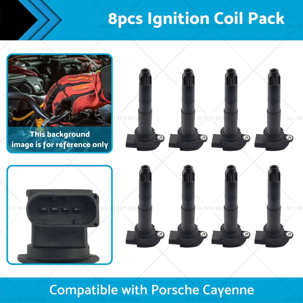 8x  Ignition Coil Pack Suitable for Porsche Cayenne 9PA 03-06 4. 5L M 48. 00 48. 50-1