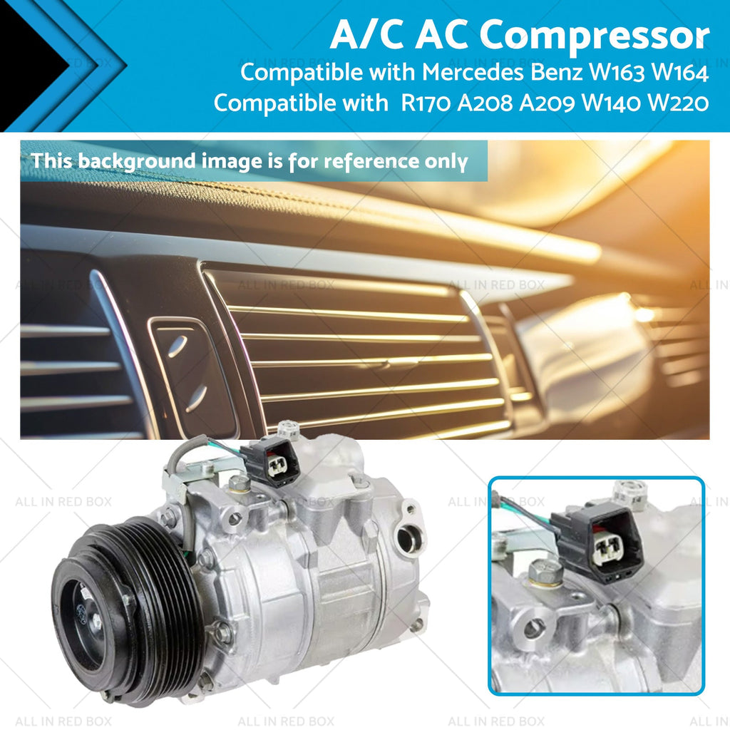 A or C AC Compressor Suitable for Mercedes Benz W163 W164 R170 A208 A209 W140 W220-0