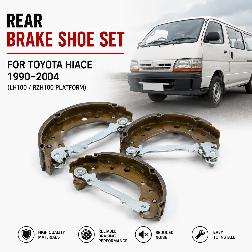 Rear Brake Shoe Set for Toyota Hiace 1990–2004 (LH100 / RZH100 Platform)