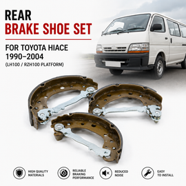 Rear Brake Shoe Set for Toyota Hiace 1990–2004 (LH100 / RZH100 Platform)