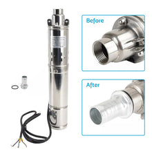 Load image into Gallery viewer, 3in 48V 750W Solar Bore Pump Screw MPPT Submersible Deep Well Pump 140M-4